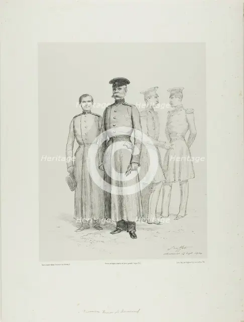 Russian Prisoners of Bomarsud, 1854. Creator: Auguste Raffet.