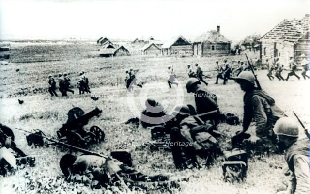 Russian Red Army advance, World War II, c1942-c1945. Artist: Unknown