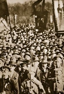 Russian revolutionaries in Petrograd (St Petersburg), Russia, 1917. Creator: Unknown