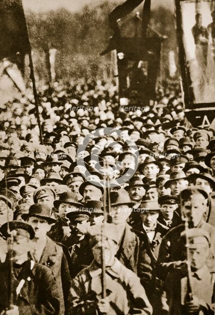 Russian revolutionaries in Petrograd (St Petersburg), Russia, 1917.  Creator: Unknown.