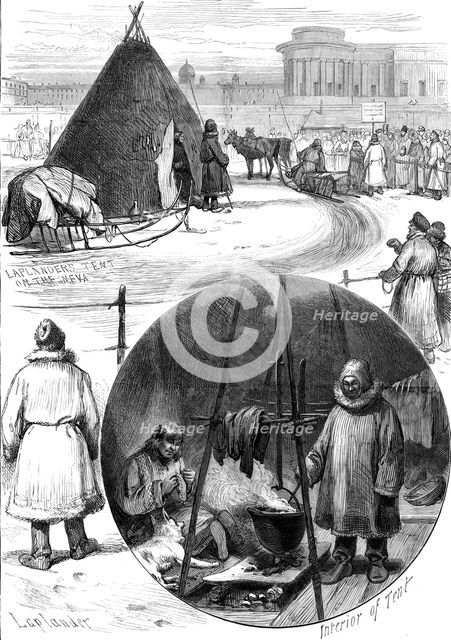 Russian Sketches: Laplanders on the Neva, St. Petersburg, 1880. Creator: Unknown.