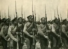 Russian soldiers, First World War, 1914, (c1920). Creator: Unknown