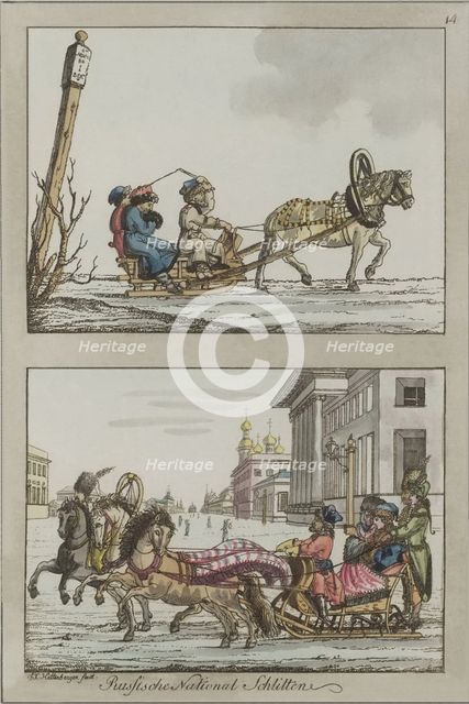 Russian sledges, Between 1792 and 1820.