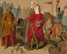 Russian Strelitzi and Turkish Guards of the 17th Century - Artilleryman, Janissary, Spahioglan c1