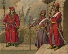 Russian Strelitzi and Turkish Guards of the 17th Century - Officer, Privates c19th century