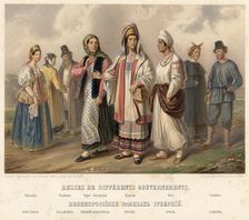 Russians from different provinces. Yaroslavl. Vladimir. Nizhny Novgorod. Ryazan. Oryol.., 1862. Creator: Karlis Huns