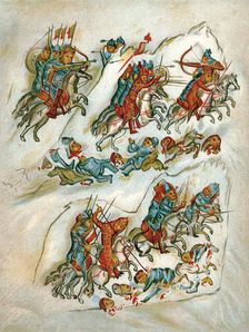 Russians routing Bulgarians in a cavalry skirmish