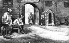 'Russia's Traetment of her Prisoners; Notes at Kharsakov, Saghalien, Eastern Siberia; Prison Gate K Creator: Unknown