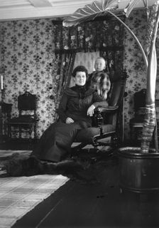 Rustan Bergwall's wife Xenia and son Alexei, Russia, 1902. Creator: Rustan Bergwall