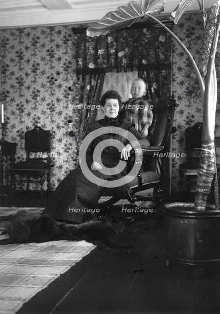 Rustan Bergwall's wife Xenia and son Alexei, Russia, 1902. Creator: Rustan Bergwall.