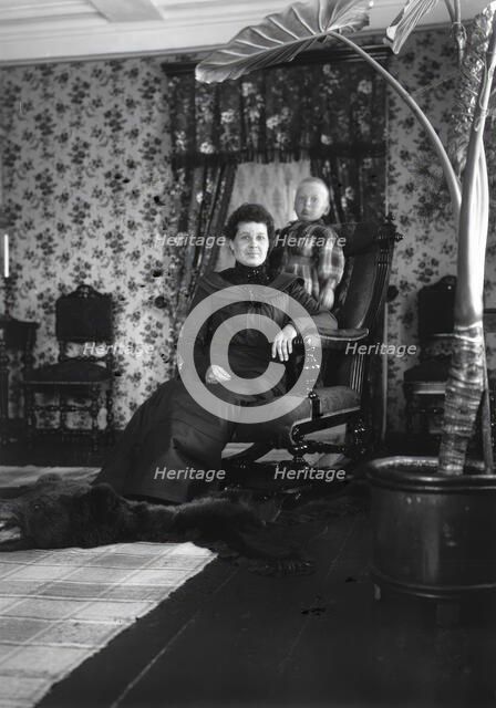 Rustan Bergwall's wife Xenia and son Alexei, Russia, 1902. Creator: Rustan Bergwall.