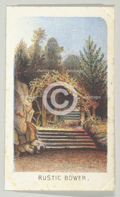 Rustic Bower, from the series, Views in Central Park, New York, Part 3, 1864. Creator: Louis Prang.