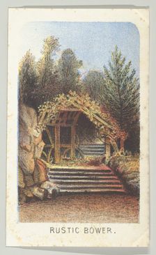 Rustic Bower, from the series, Views in Central Park, New York, Part 3, 1864. Creator: Louis Prang