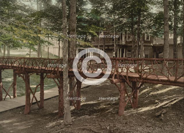 Rustic bridge, Chautauqua, New York, c1898. Creator: Unknown.
