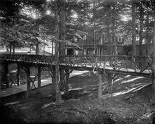 Rustic bridge, Chautauqua, c1898. Creator: Unknown