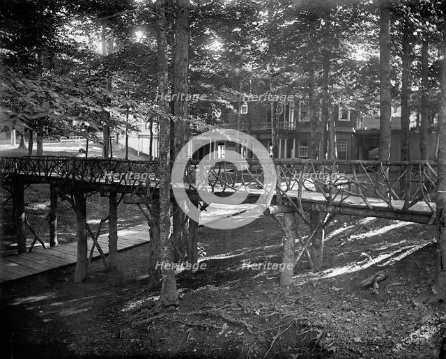 Rustic bridge, Chautauqua, c1898. Creator: Unknown.
