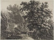 Rustic Bridge in a Tangled Wood, n.d. Creator: Carl Wilhelm Kolbe the elder