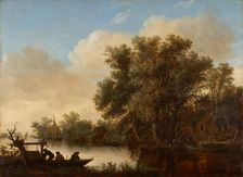 Rustic dwellings near a canal, 1646. Creator: Jan van Goyen