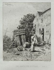 Rustic House. Creator: Charles-Émile Jacque (French, 1813-1894)
