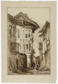 Rustic Street Scene, 1831. Creator: Elizabeth Murray