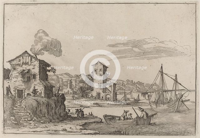 Rustic Seaport, 1638. Creator: Ercole Bazicaluva.