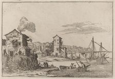 Rustic Seaport, 1638. Creator: Ercole Bazicaluva