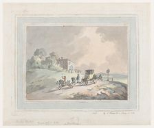 Rustic Sketch, or A Post Chaise (Travelling), 1785-99., 1785-99. Creator: Thomas Rowlandson