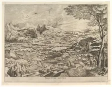Rustic Solicitude (Solicitudo rustica) from The Large Landscapes, ca. 1555-56. Creator: Johannes van Doetecum I