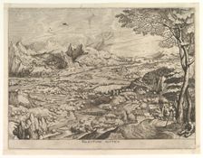 Rustic Solicitude (Solicitudo rustica) from The Large Landscapes, ca. 1555-56. Creator: Johannes van Doetecum I