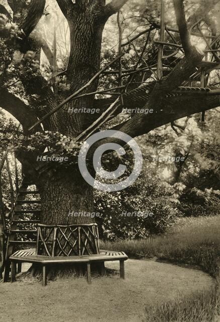 'Rustic Treatment. - Summer House in a Tree, an ideal Tea House', 1920. Creator: Unknown.