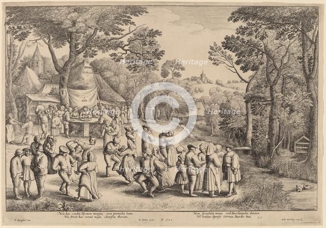 Rustic Wedding Dance, 1650. Creator: Wenceslaus Hollar.