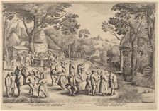 Rustic Wedding Dance, 1650. Creator: Wenceslaus Hollar