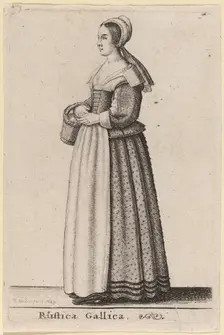 Rustica Gallica, 1643. Creator: Wenceslaus Hollar
