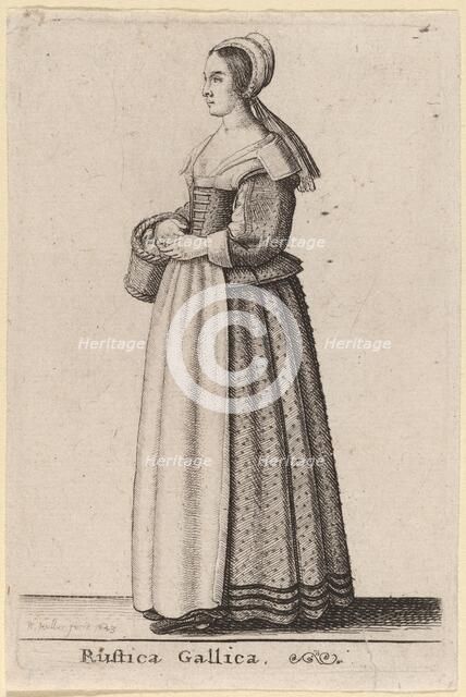 Rustica Gallica, 1643. Creator: Wenceslaus Hollar.