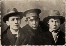 Ryurik Ivnev, Vladimir Chernyavsky and Sergei Yesenin. St. Petersburg, 1915. Creator: Anonymous