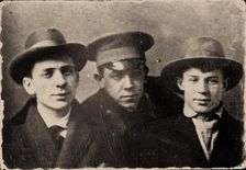 Ryurik Ivnev, Vladimir Chernyavsky and Sergei Yesenin. St. Petersburg, 1915. Creator: Anonymous