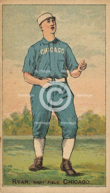 Ryan, Right Field, Chicago, from the Gold Coin series (N284) for Gold Coin Chewing Tobacco, 1887. Creator: D Buchner & Co.