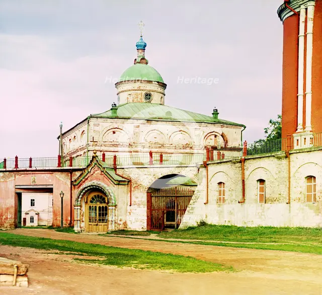 Ryazan: The Church of Archangel Michael, formerly belonging to the Grand Duke, next to..., 1912. Creator: Sergey Mikhaylovich Prokudin-Gorsky.