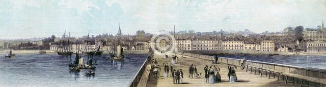 Ryde from the pier, Isle of Wight, 19th century. Artist: Unknown