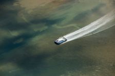 Ryde Hovercraft at sea, Isle of Wight, 2020. Creator: Damian Grady