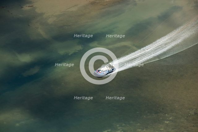 Ryde Hovercraft at sea, Isle of Wight, 2020. Creator: Damian Grady.