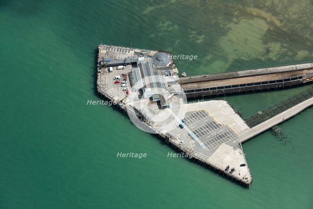 Ryde Pier Head railway station and ferry terminal, Isle of Wight, 2020. Creator: Damian Grady.