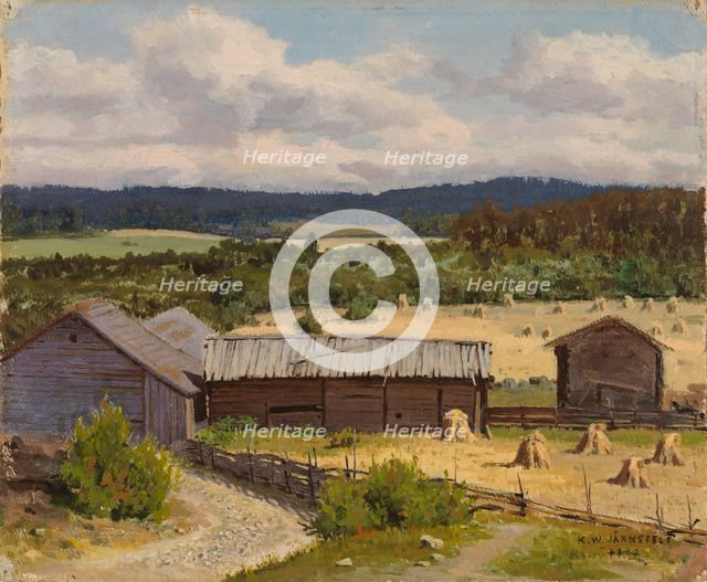 Rye Field, 1882. Creator: Kasper Jarnefelt.