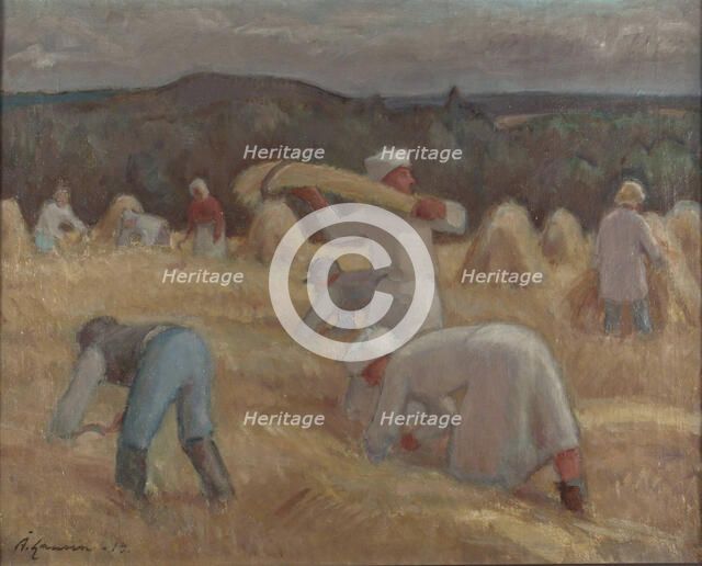 Rye field, 1919. Creator: Per ake Laurén.