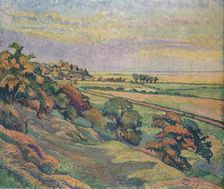 Rye from Cadborough, Sunset 1913. Artist: Lucien Pissaro