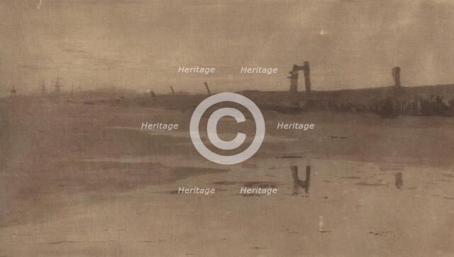 Rye Pier, Evening, 1888. Creators: Frank Short, F. Goulding.