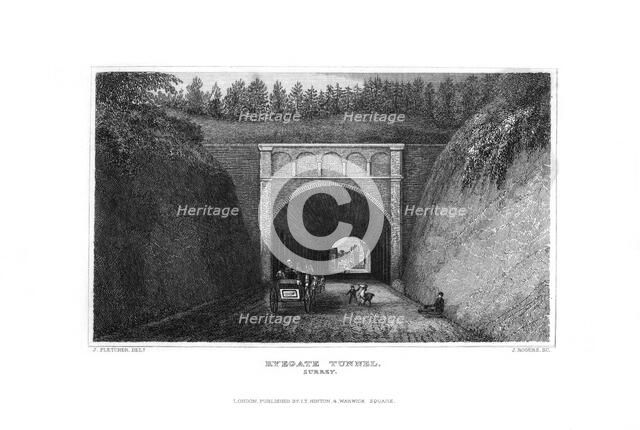 Ryegate Tunnel, Surrey, 1829.Artist: J Rogers