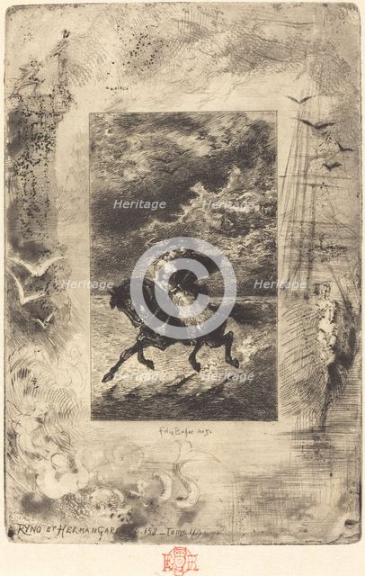 Ryno et Hermangarde, 1879/1880. Creator: Felix Hilaire Buhot.