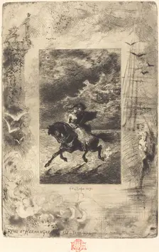Ryno et Hermangarde, 1879/1880. Creator: Felix Hilaire Buhot