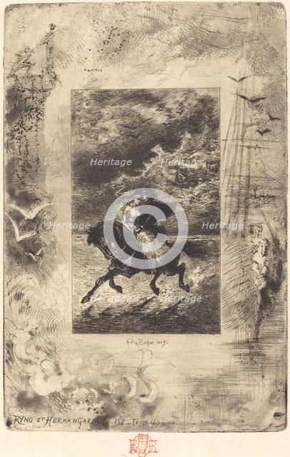 Ryno et Hermangarde, 1879/1880. Creator: Felix Hilaire Buhot.